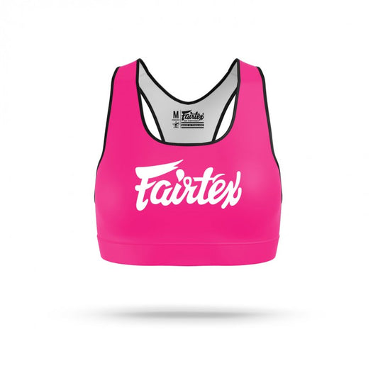 Fairtex CLASSIC SPORT BRA (Pink/White) - SB1