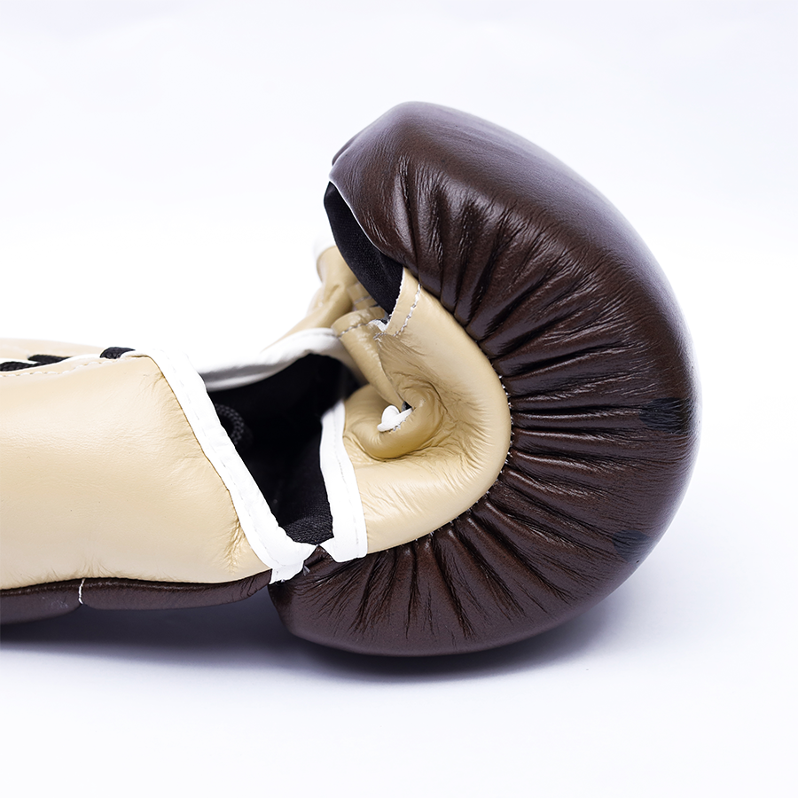 YIKUBO - LACE-UP MMA GLOVE (BROWN) GENUINE LEATHER