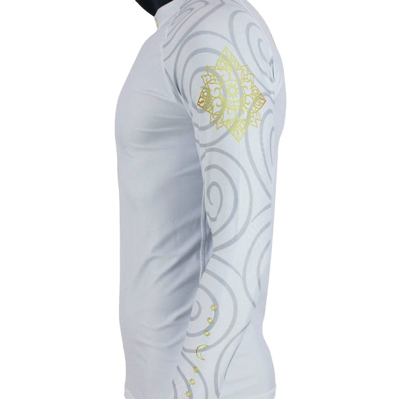 Fairtex LONG SLEEVE RASHGUARD "Hanuman" (White) - RG7