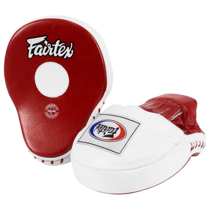 Fairtex "Ultimate Contour" FOCUS MITTS (Red / White) - FMV9