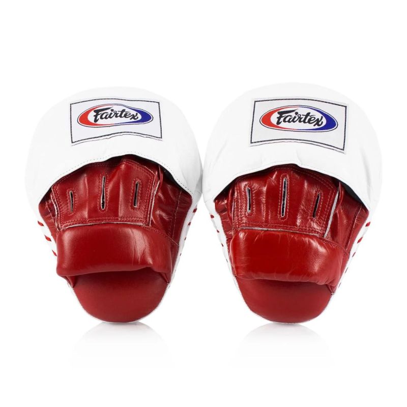 Fairtex "Ultimate Contour" FOCUS MITTS (Red / White) - FMV9