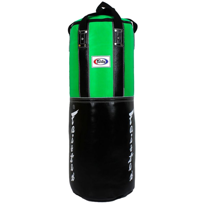 Fairtex HB3-LEATHER HEAVY BAG (1M) (Black / Green)