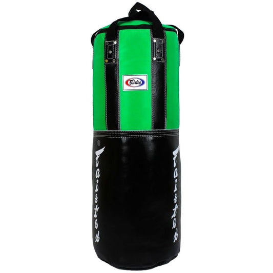 Fairtex HB3-LEATHER HEAVY BAG (1M) (Black / Green)