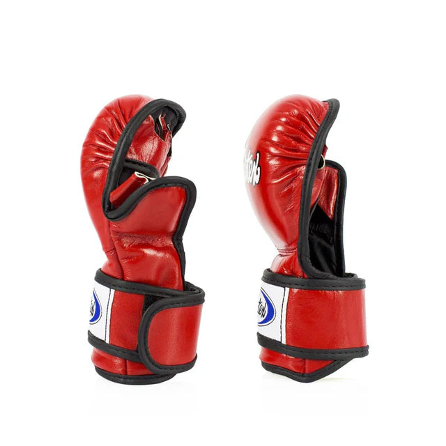 Fairtex FGV15-MMA SPARRING DOUBLE WRIST WRAP GLOVES (Red)