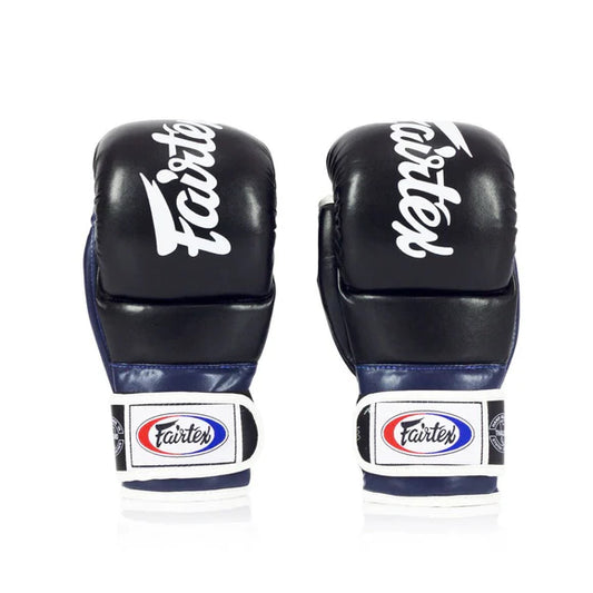 Fairtex MMA SUPER SPARRING GRAPPLING GLOVES (BLACK/BLUE) - FGV18