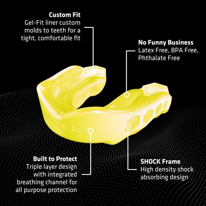 SHOCK DOCTOR - Mouthguard Gel Max (Fluro Yellow) - 6100-FYL