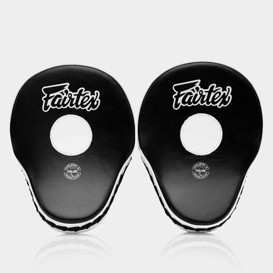Fairtex "Ultimate Contour" FOCUS MITTS (Black/White) - FMV9