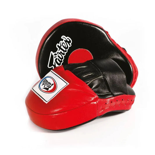 Fairtex "Ultimate Contour" FOCUS MITTS (Black / Red) - FMV9
