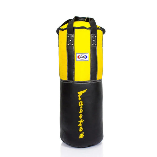 Fairtex HB3-LEATHER HEAVY BAG (1M) (Black / Yellow)