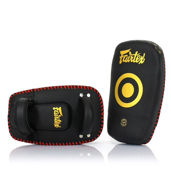 Fairtex Thai Kick Pads (Black / Gold) - KPLC6