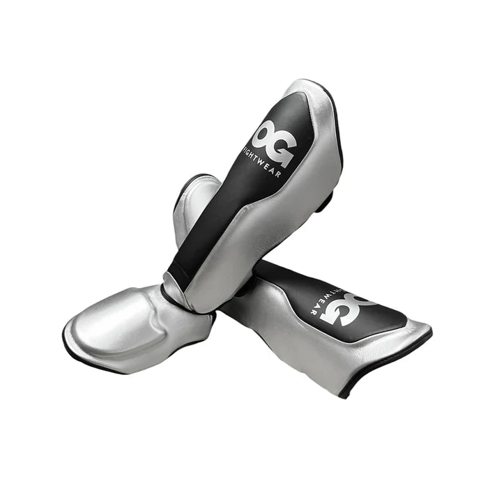 OG - Nxt-Gen Super Shin Guards - (Black/Silver)
