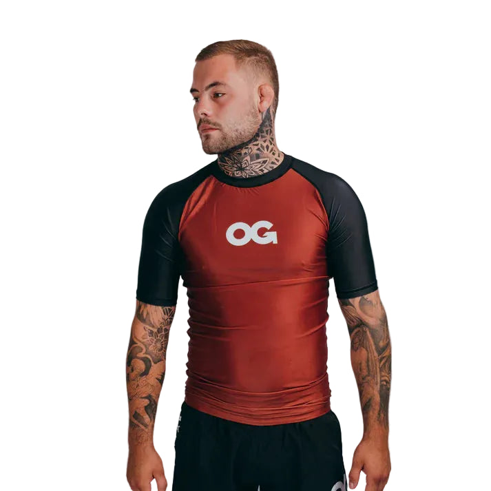 OG - Short Sleeve Rashguard - (Brown)