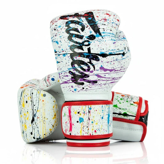 Fairtex BGV14PTR-MUAY THAI / BOXING GLOVES (PAINTER red piping)