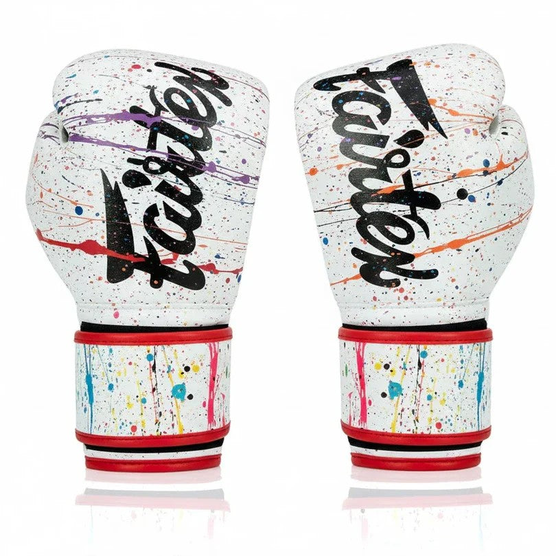 Fairtex BGV14PTR-MUAY THAI / BOXING GLOVES (PAINTER red piping)