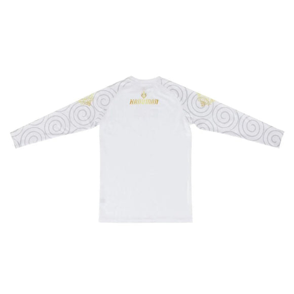 Fairtex LONG SLEEVE RASHGUARD "Hanuman" (White) - RG7