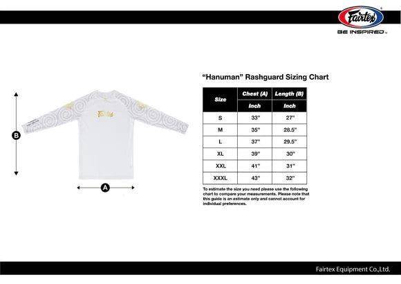 Fairtex LONG SLEEVE RASHGUARD (Black) - RG9