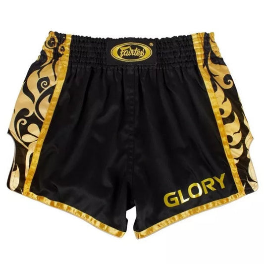 Fairtex MUAY THAI / BOXING SHORTS "GOLD" (Black / Gold) - BSG1
