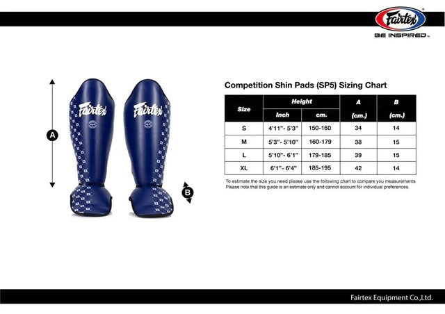 Fairtex COMPETITION SHIN PADS (Red) - SP5