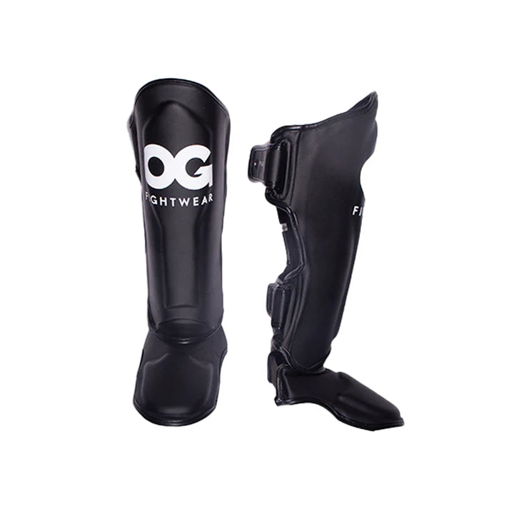OG - Supermax Shin Guards - (Black)