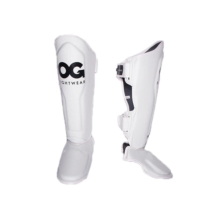 OG - Supermax Shin Guards - (White Pastel)