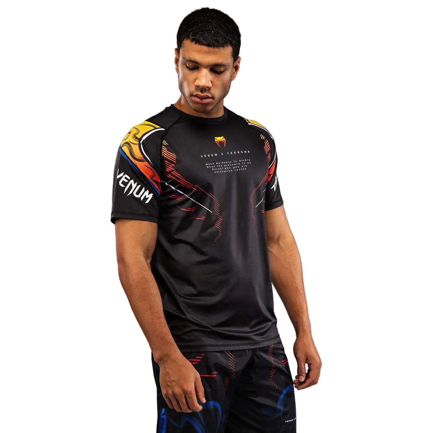 VENUM x TEKKEN 8 Dry Tech T-Shirt - (Black/Orange)