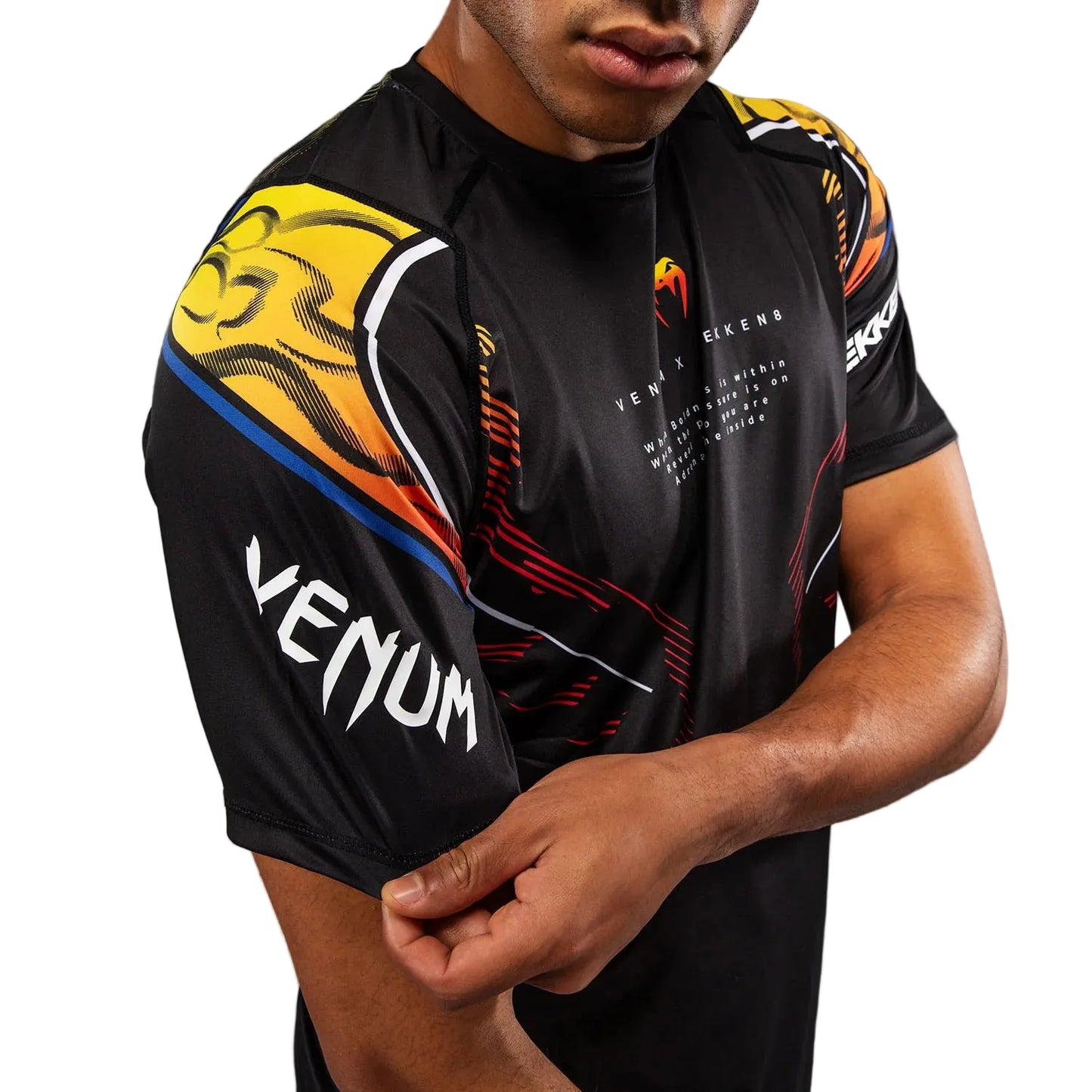 VENUM x TEKKEN 8 Dry Tech T-Shirt - (Black/Orange)