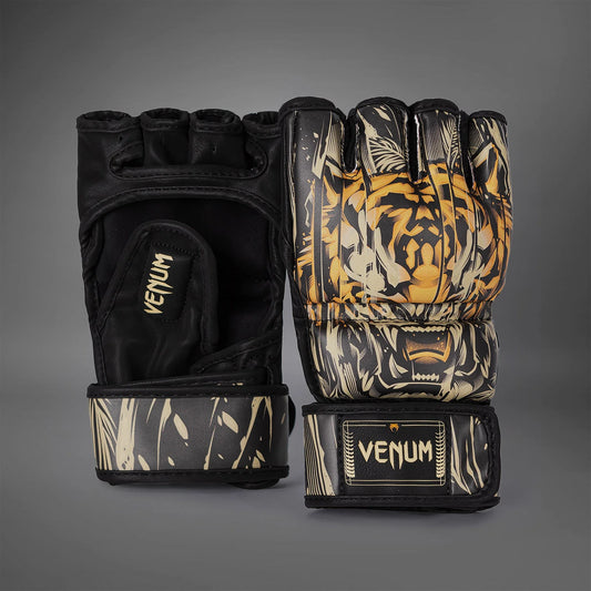Venum - Tiger MMA Gloves - (Black/Neon Orange)