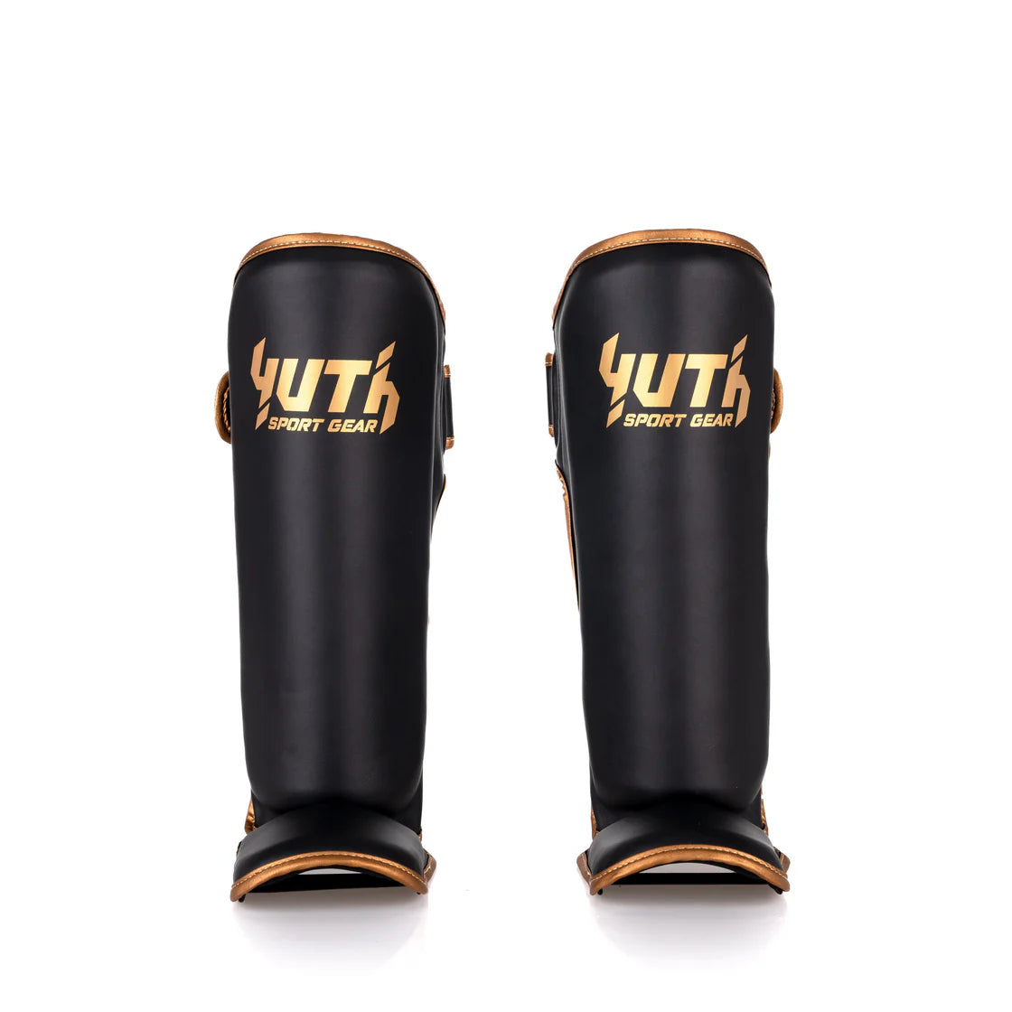 YUTH - Gold Line Shin Guards - (Black/Gold)